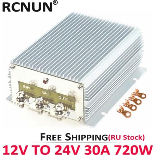 RCNUN 12V to 24V 28V 20A 25A 30A Step Up DC DC Power Converter Waterproof 600W Voltage Regulator Booster Module Free Shipping