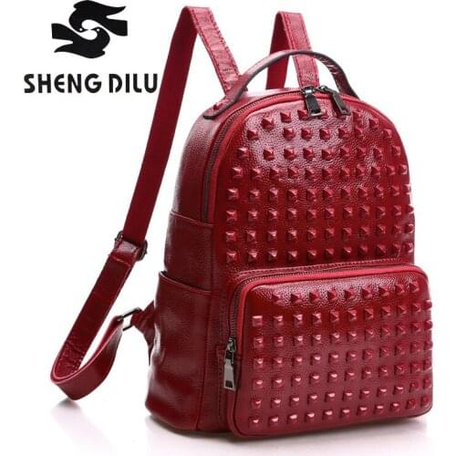Luxury Women Backpack Genuine Leather Backpacks For Teenage Girls Bag Fashion Embossing Backpacks Real Leather Mochilas Feminina