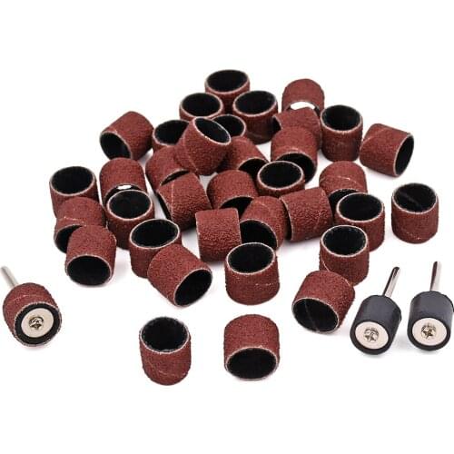50PCS 1/2" Sandpaper Grinding Wheel For Dremel Accessories Tools Rotary Tool Abrasive Sanding Paper Polishing Woodworking Disc