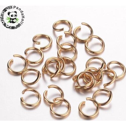 500pcs 7x1mm 304 Stainless Steel Jump Rings Open Jump Rings Golden Color for DIY Jewelry Making 18 Gauge Inner Diameter: 5mm