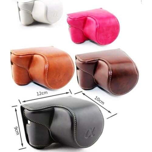Camera bag PU Leather Case Black/Brown/Coffee for Sony A5000 A5100 A6000 A6100 A6300 A6400 Nex6 Camera
