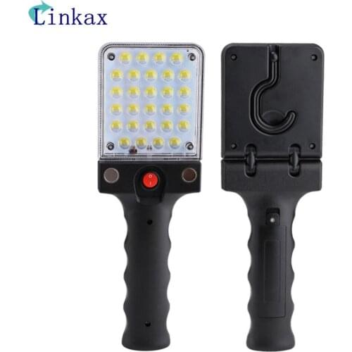 LED Flashlight USB Rechargeable SMD 180 Degrees Rotation Lamp With Strong Magnetic Bracket Hook Work light Built-in Battery