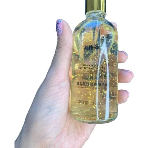 24K Gold Facial Serum Improve Skin Coarse Fine Lines Drying Whitening Firming Anti Aging Anti Wrinkle Face Serum