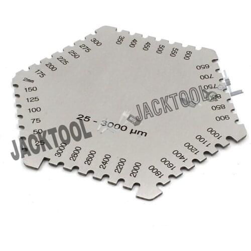 High precision hexagon stainless steel Wet film comb 25-3000um wet film thickness gauge