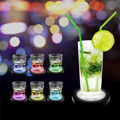 10pcs Gravity sensor switch Luminous Base Crystal Glass Transparent Objects Display Laser Cocktail Led lamp base Bar supplies