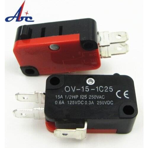 10pcs/lot Large micro switch V-15-1C25, silver point V-15-IC25 microwave oven, contact switch, copper point tact switch