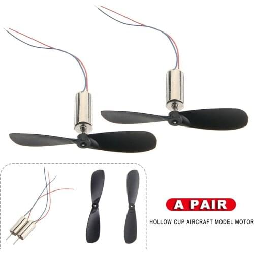 2pcs/lot Helicopter Coreless Motor For Remote Control Aircraft DC 3.7V 0.1A 6mm*14mm Micro DIY Coreless Motor