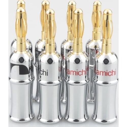 24K Gold Plated Nakamichi Banana Plug Connector 12pieces per lot