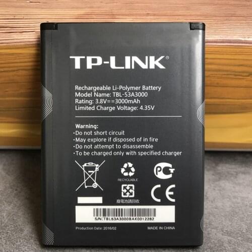 3.8V 3000MAH New Original Battery For TP-LINK M7450 M7650 TBL-53A3000 Wifi Router Batteries
