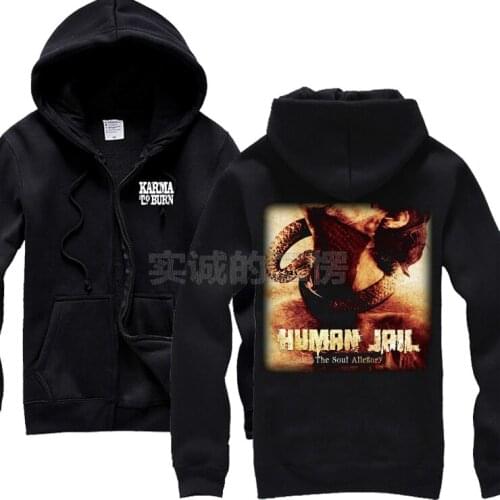 5 styles Skull Karma To Burn Band Cotton Warm Rock Hoodie Winter jacket punk hardrock death heavy metal sudadera Sweatshirt