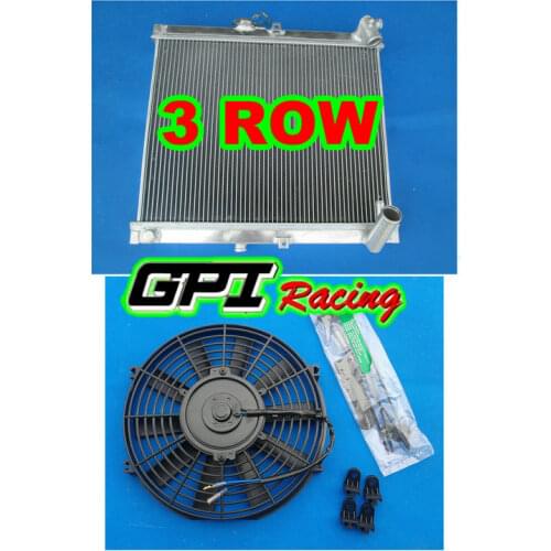 56mm 3 core FOR Mazda RX7 RX-7 FC3S series 4 S4 86 87 88 alloy aluminum radiator +FAN MT