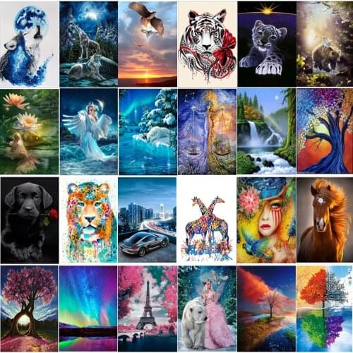 5D diamond painting tiger animal landscape round diamond embroidery mosaic home decoration pattern DIY handmade new year gift