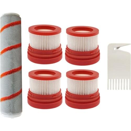 6Pcs Main Roller Brush Filter for Xiaomi Dreame V8 V9 V10 Handheld Vacuum Cleaner Parts Cleaning Brush Accessories