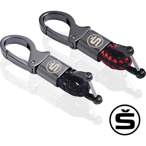 Car Key chain metal leather for Skoda s octavia 2 3 a7 superb 2 3 kamiq fabia 2 kodiaq karoq kamiq rapid scala car key ring