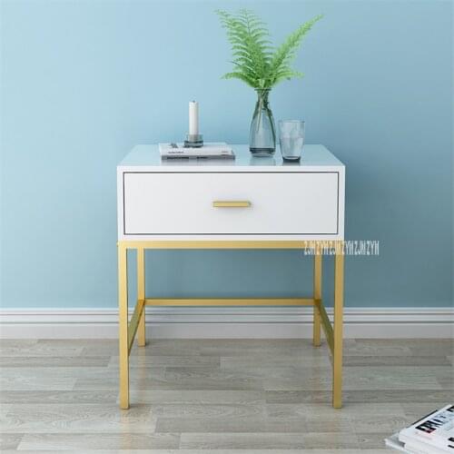 C01 Simple Modern Mini MDF Bedside Cupboard Economy Bedroom Nightstand Shelf Night Table Bedside Locker Small Storage Cabinet
