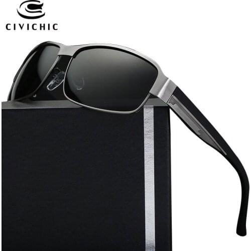 CIVICHIC Men Classic Polarized Sunglasses Brand Designer Cool Eyewear Retro Gafas AlloyFrame Occhiali Driving Oculos De Sol E177