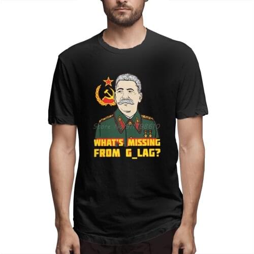 CCCP Stalin T Shirt Plus Size O-neck Cotton Short Sleeve Men Cotton Tees Streetwear Harajuku T-shirt
