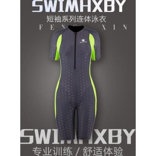 HXBY swimsuit competition swimsuits knee length female swimwear women arena swimming competitive plus size racing suit shark NEW