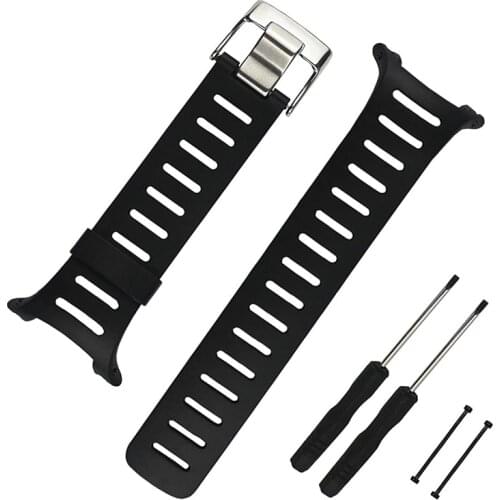 Rubber strap mens pin buckle watch accessories for SUUNTO T1 T1C T3 T3C T3D T4C T4D sports waterproof silicone strap watch band