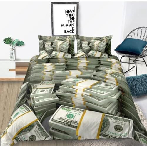 Money Dollar Coin Bullion Bedding Set Luxury Adult Kids High End 3D Print Duvet Cover King Queen Twin Full Single Double Unique