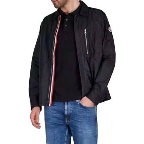 Spring summer Lapel mens coat zipper pocket decorative sunscreen clothing black white 1-5 size slim mens jacket