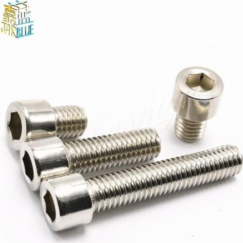 M3 M4 M5 M6 M8 M10 M12 201 Stainless Steel Screws Allen Hex Socket Head Screw Bolt Fastener