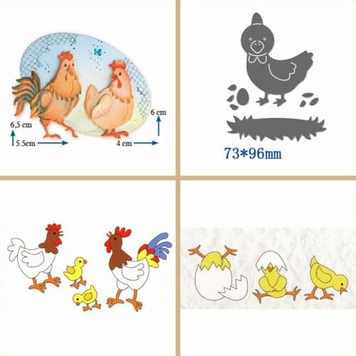 Easter Chicken Metal Cutting Dies Stencils For DIY Scrapbooking/ Photo Album Decorative Paper Cards Embossing Making Crafts