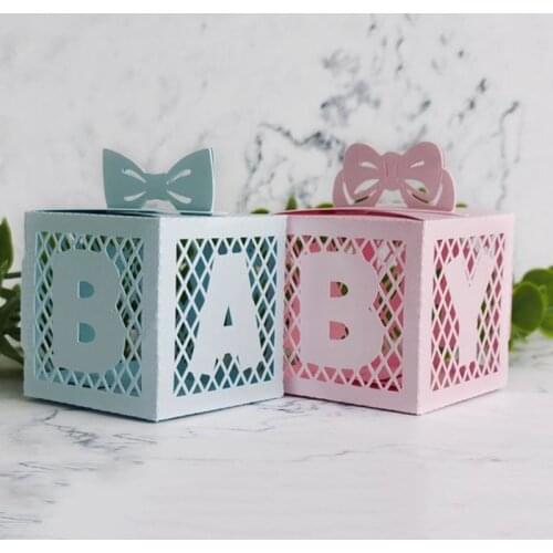 Miss Vintage Bow Baby Candy Gift 3D Box Metal Cutting Dies For DIY Scrapbooking Album Paper Cards Decor Crafts Embossing Die Cut