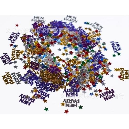 Hen party singles party/15 grams Sequins PVC Flat for DIY Card Making Craft Color Collection