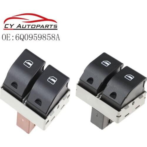 New ABS Front Electric Power Window Console Switch Button For VW Seat Ibiza Cordoba POLO 9N 2001-2009 6Q0959858A 6Q0959858