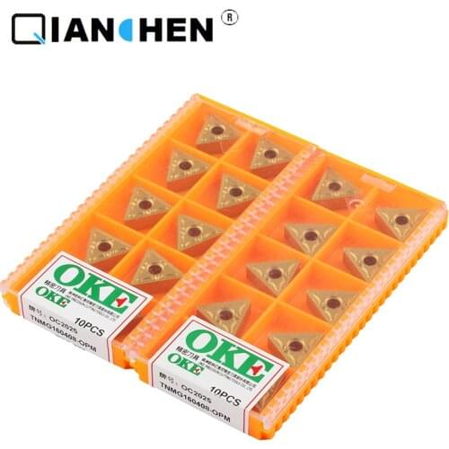 OKE 10pcs/lot High Precision High Performance High Strength CNC TNMG160408-OPM OC2025 Industry Carbide Inserts Hard Alloy