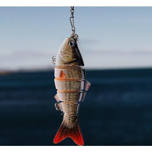 2021 Hot Fishing Lure 6 Segment Baits Trolling Attractive Plastic Simulation Multi Jointed Hard Bait For Fishing Tackle Lure