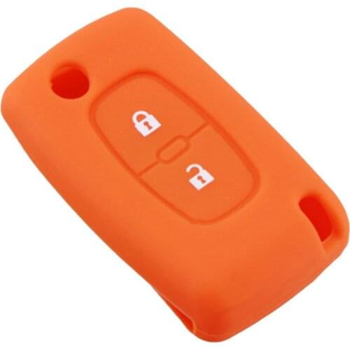 4 Colors Durable Silicone Car Key Protector Cover Replacement Parts for PEUGEOT 207 307 308 407 408 for Citroen C3 C4 C4L C5 C6