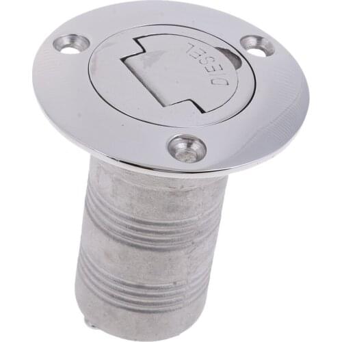 Silver Deck Filler Cap Diesel 38mm 1-1/2 Inch Boat Car Marine Yacht Fill