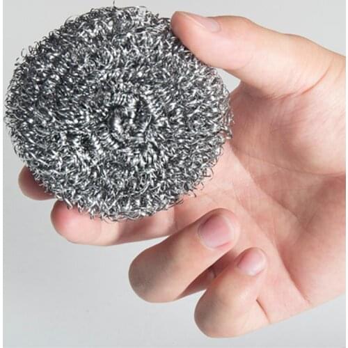 Stainless Steel Dish Cleaning Wire Ball Brush Kitchen Pot Rust Remover Brush Dish Cleaning Scrubber Kitchen Cleaning Accessories