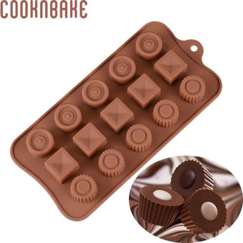 COOKNBAKE silicone mold for chocolate round cake decorated pastry baking form candy gummy fondant mould ice jello biscuit tool
