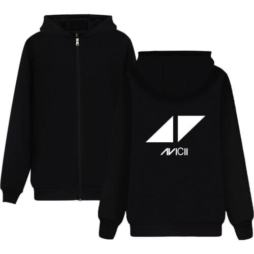 DJ Singer Avicii zipper hoodie men women unisex Casual long sleeve Jacket Coat fashion hip hop hoodies sweatshirt brand clothes