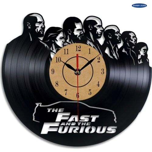 FURIOUS THE FATE OF THE FURIOUS 8 Vinyl Record wall clock Wall Art Home Decor Room Design reloj