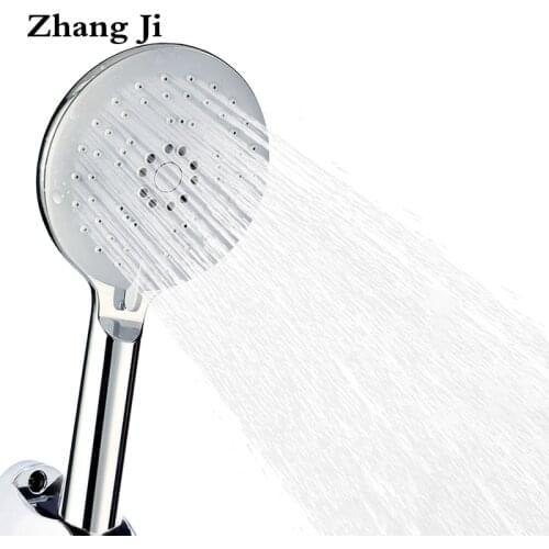 ZhangJi New Manual Decontamination Handhold Showerhead 5 Gear Adjustable 11.7cm Shower Nozzle ABS Rainfall Head Shower