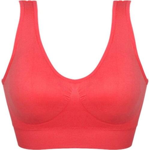 Plus Size Women Sexy Seamless Bra Wireless Non-Adjustable Push Up Bra Underwear Solid Color Ladies Bras