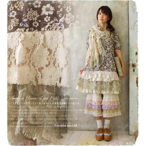 Print floral harajuku dames kleding boho lace embroidery crochet ruffles linen cotton patchwork tunique femme robe women dress