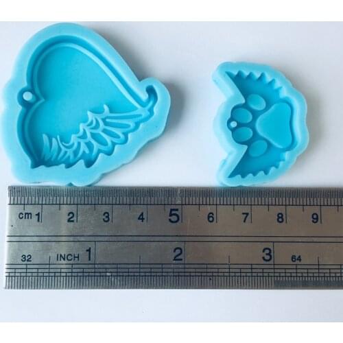 1Set Love Keychain Silicone Mold with Hole Keyring Pendant Handmade Valentines Day Gift Jewelry Making Silicone DIY Mould