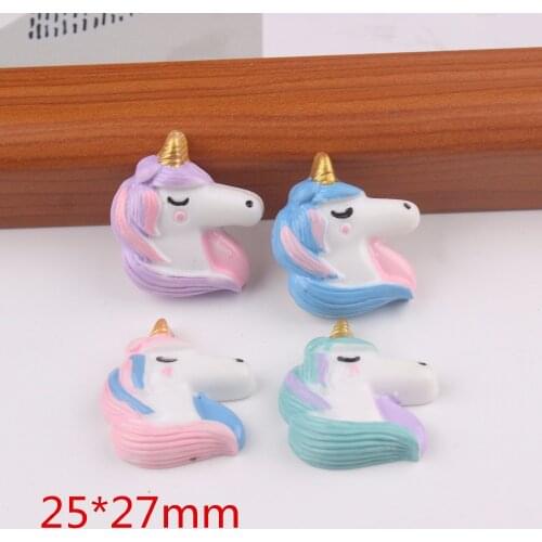 10pcs/lot flat back resin unicorn kawaii resin cabochons accessories hot sale