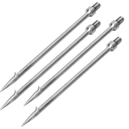 4Pcs Quality Stainless Steel Single Prong Harpoon Barb Fish Spear Outdoor Fishing Tackle Tool Suitable For Fish Frogs Salmon Eel