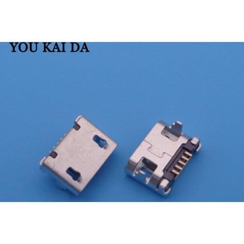 5pcs-1000pcs Common Used 5pin V8 flat port 7.2 feet 2 feet DIP 5P SMD Micro USB Connector V8 Port Charge Socket Micro USB Jack