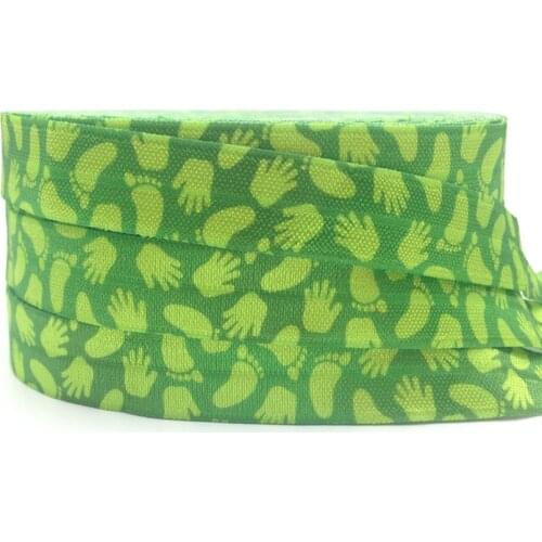 5 Yards 5/8" Hands&Foot Printed foe elastic bands Sewing Apparel Accessories Handmade Lace Trims Wedding Decoration