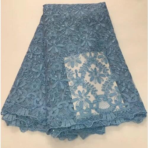 African Sequin Lace Fabric 2021 High Quality Lace Tulle Nigerian French Lace Fabric Wedding Dress R39791