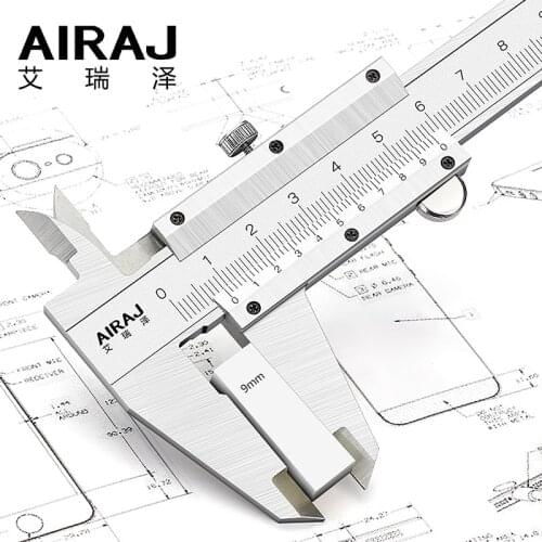 AIRAJ 150/200/300mm Vernier Calipers High-Precision Stainless Steel Calipers Household Decoration Measurement Manual Tools