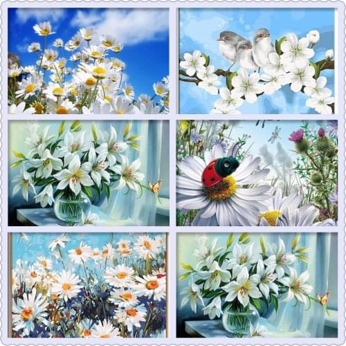 5D DIY Full Square/round Diamond Painting Flowers and birds Embroidery Cross Stitch Rhinestone Mosaic Home Decor