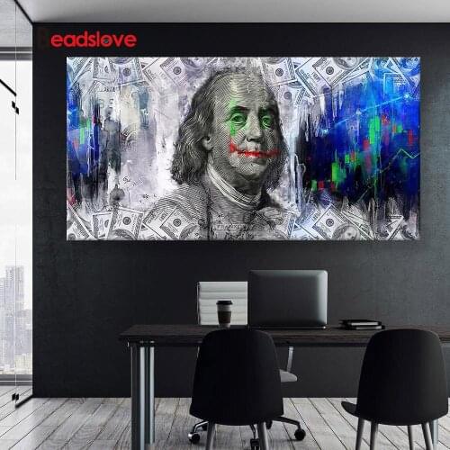 5d diy diamond painting Money Water-color Abstract full drill square rhinestones mosaic diamond embroidery round Decoration